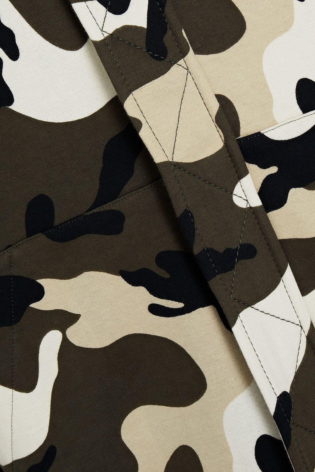VALENTINO GARAVANI Camouflage-print French cotton-blend terry zip-up hoodie