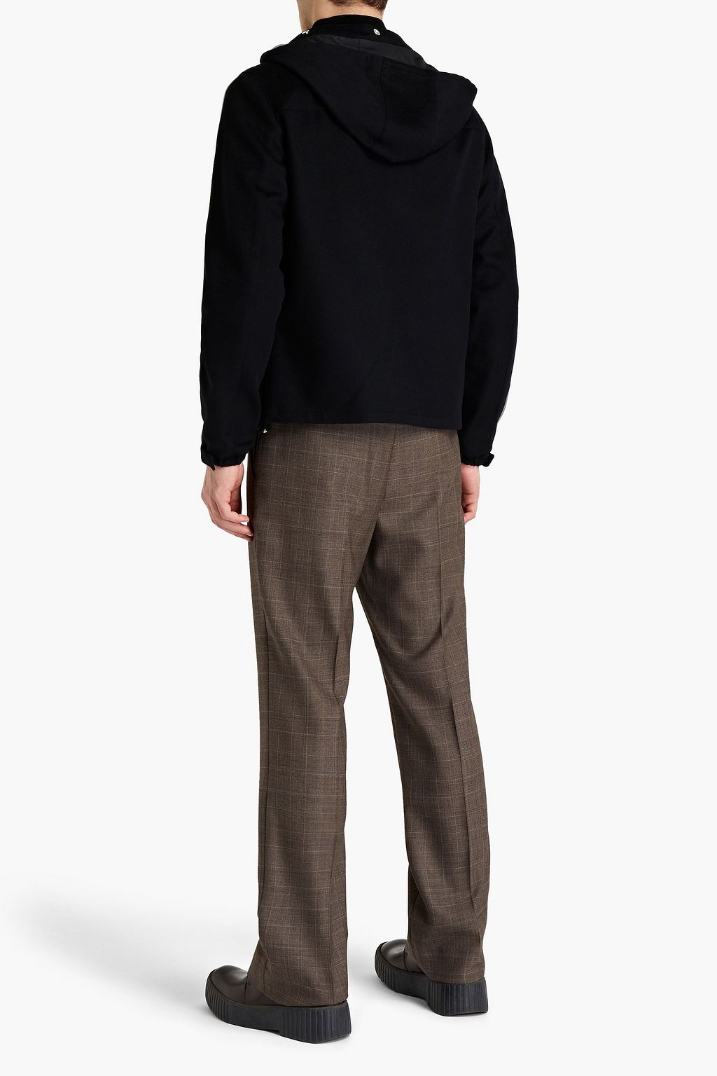 VALENTINO GARAVANI Cashmere, silk and wool-blend felt hooded jacket