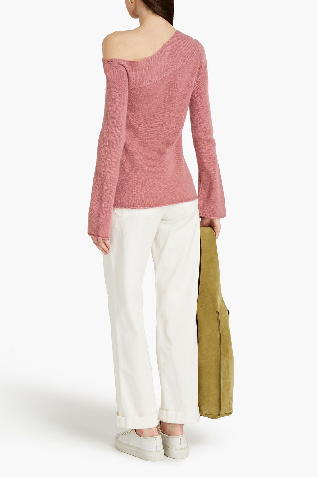 THEORY Asymmetric Pullover one-shoulder cashmere sweater