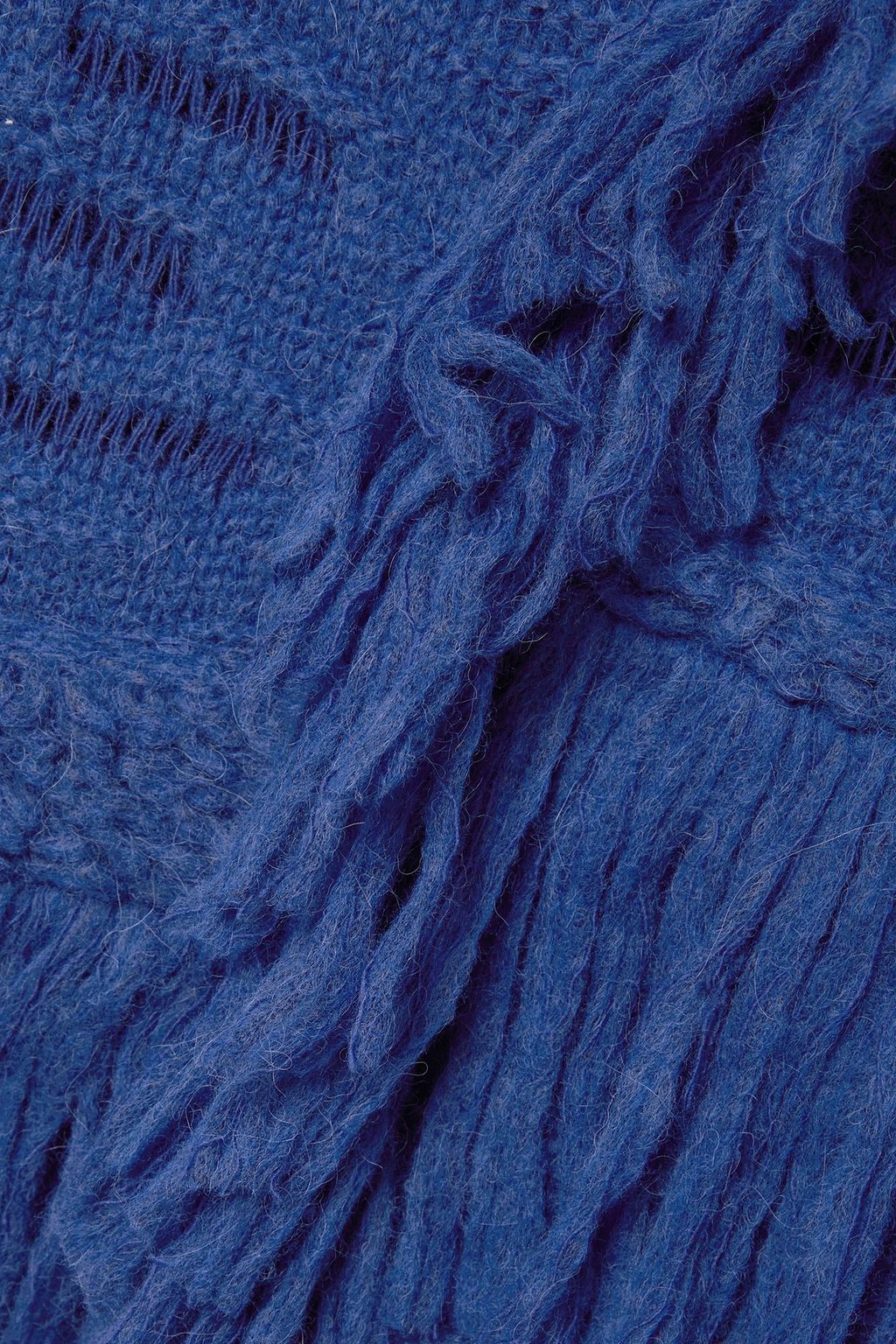 STELLA MCCARTNEY Fringed open-knit alpaca-blend sweater
