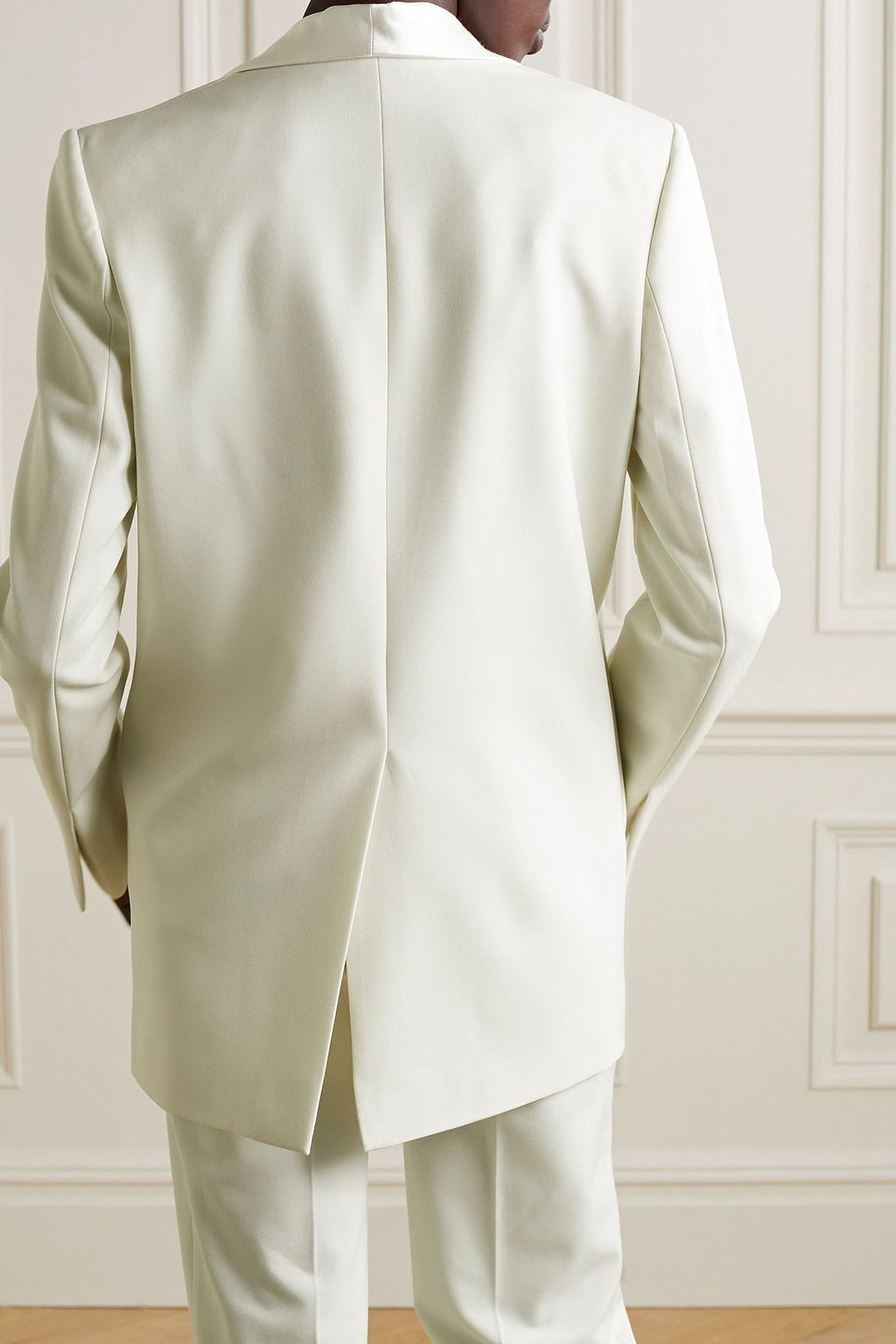 STELLA MCCARTNEY Satin-trimmed twill blazer