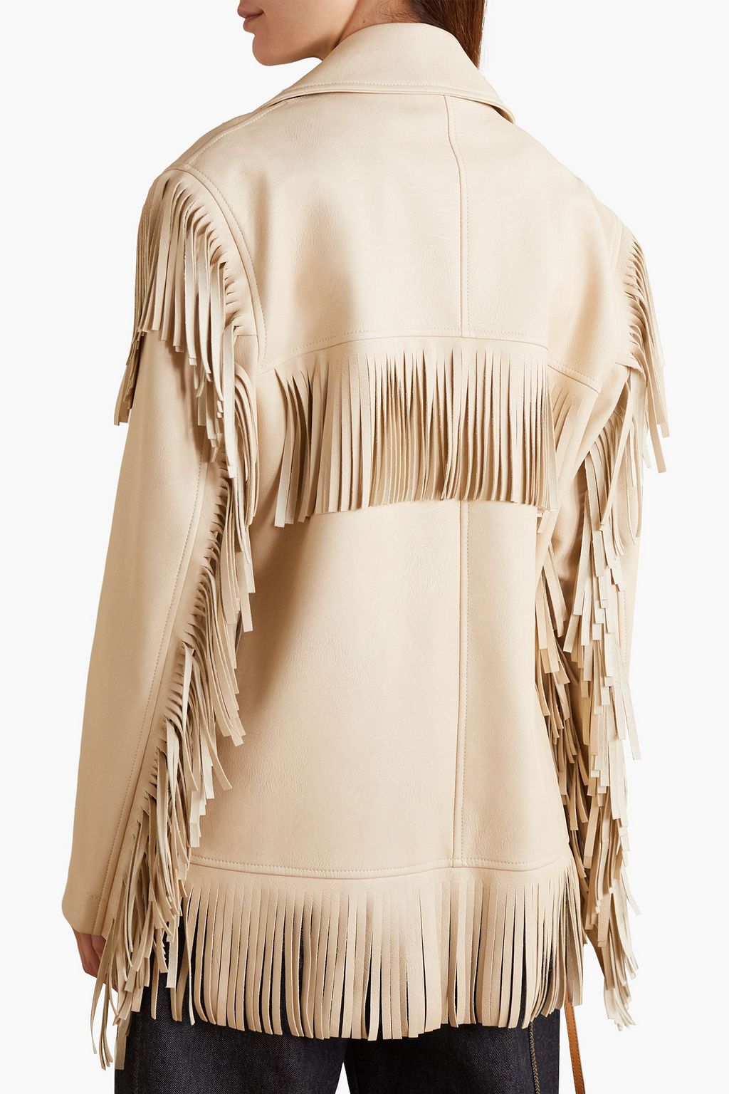 STELLA MCCARTNEY Fringed faux leather jacket | THE OUTNET