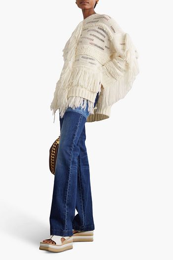 Stella McCartney　フリンジ　シルク混　ワンピース