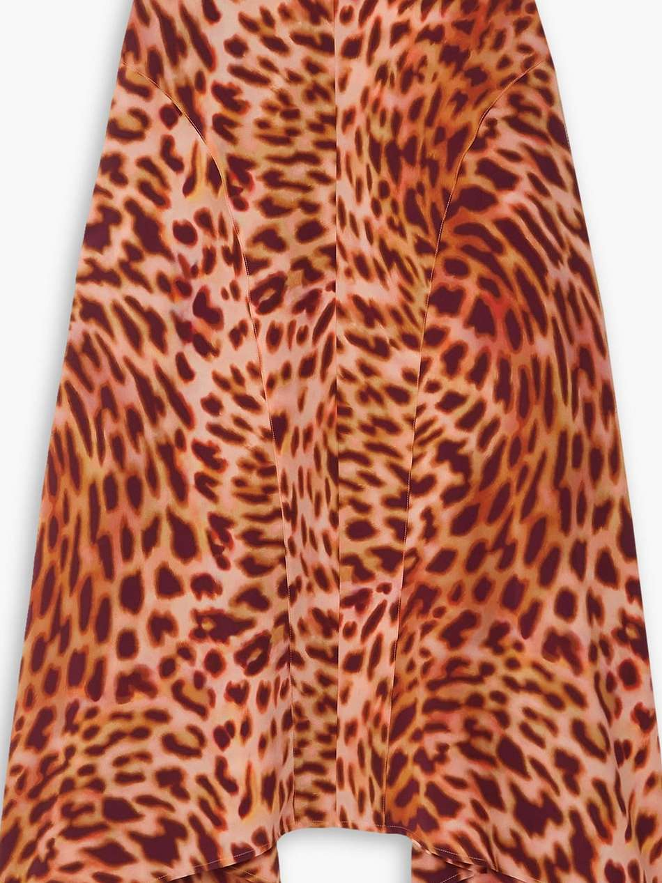 naya leopard-print silk crepe de chine midi skirt
