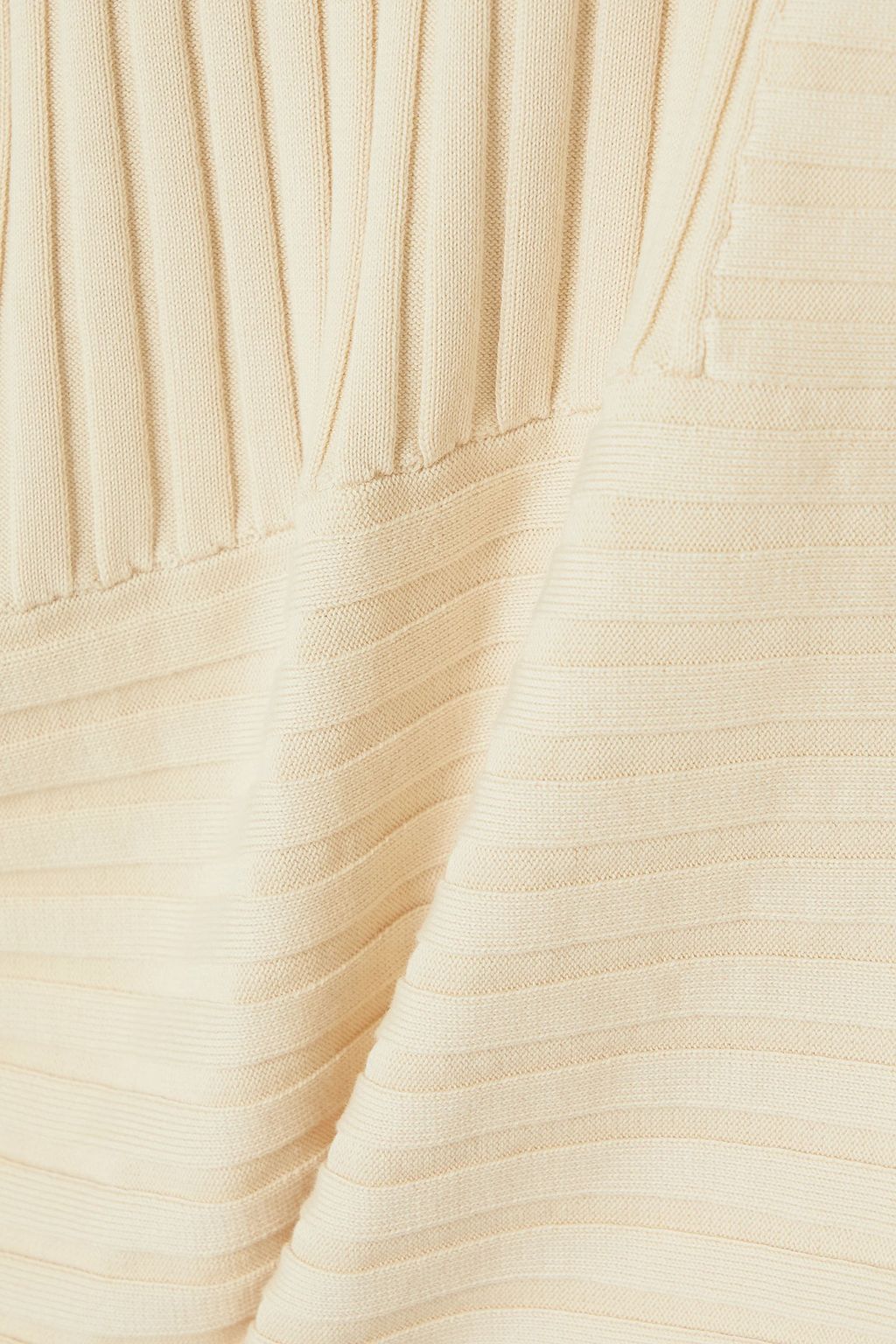 STELLA MCCARTNEY Asymmetric ribbed cotton sweater