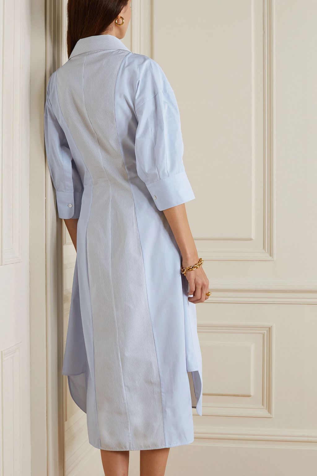 STELLA MCCARTNEY Pinstriped cotton shirt dress
