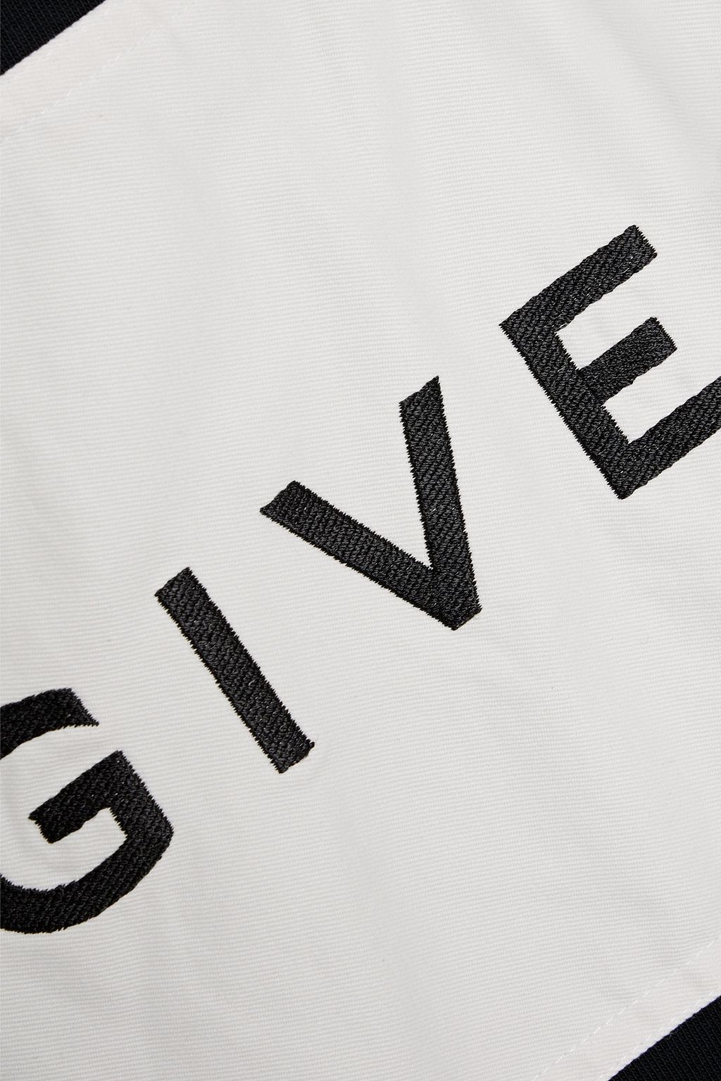 GIVENCHY Embroidered cotton-jersey mini shirt dress