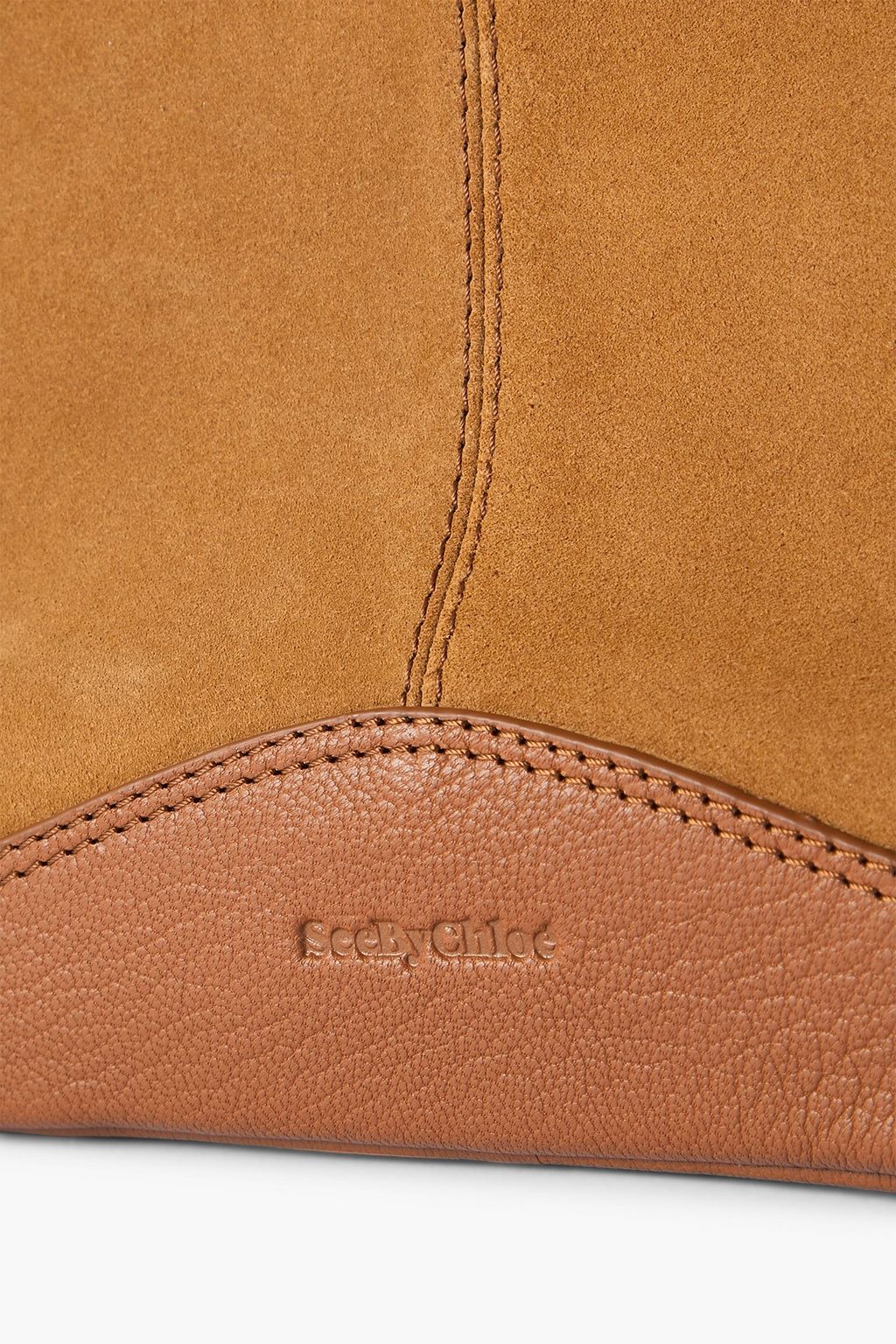 SEE BY CHLOÉ Hana suede and pebbled-leather shoulder bag
