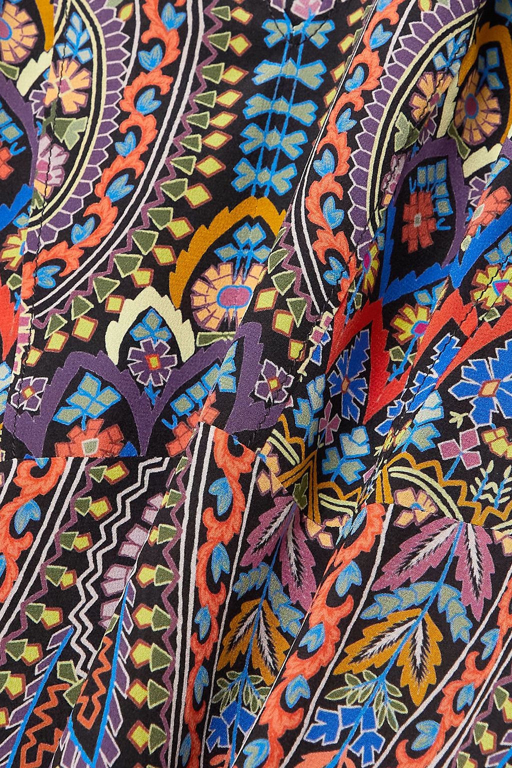 ETRO 프린트 실크 크레이프 맥시 드레스