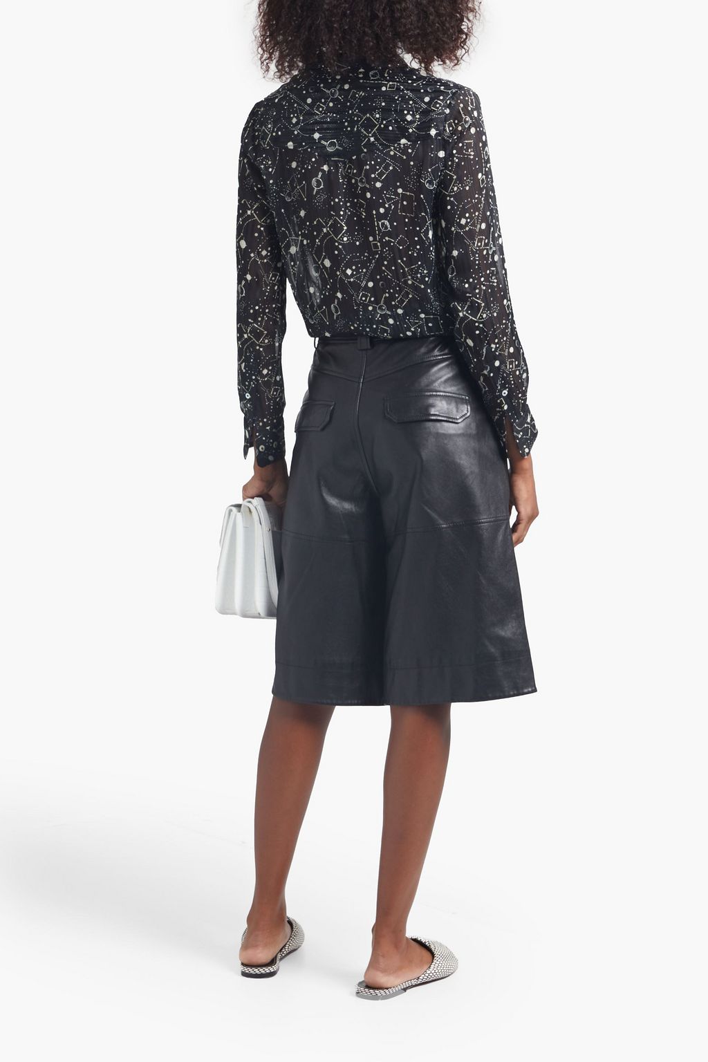 OFFICINE GÉNÉRALE Carine metallic printed jacquard shirt