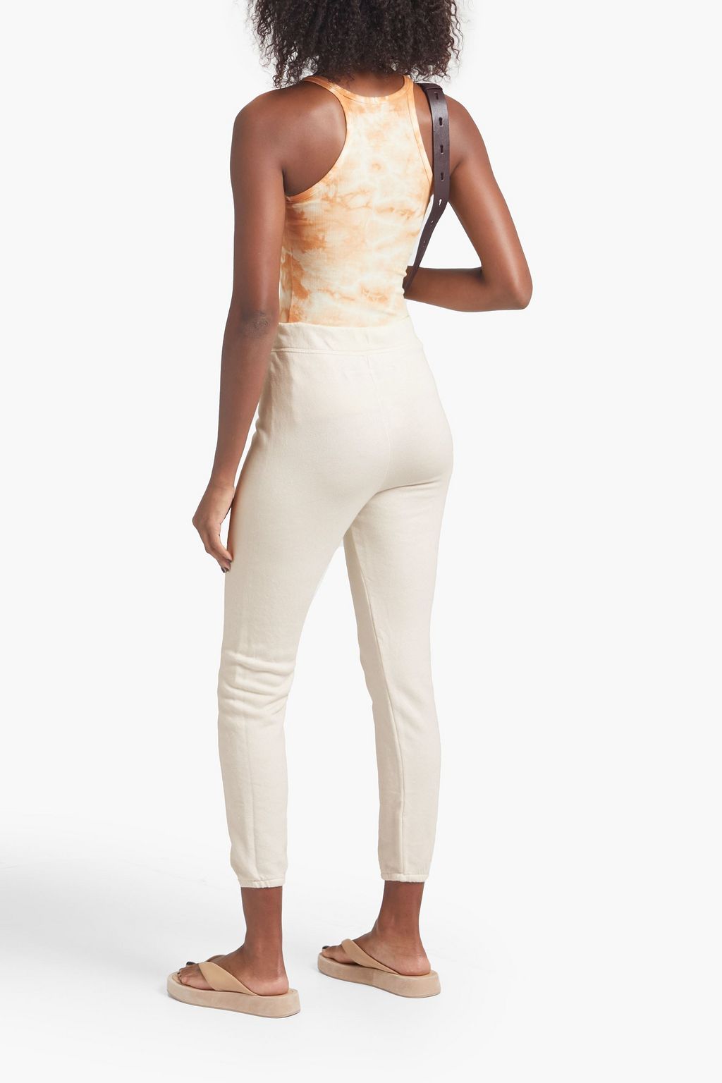 ENZA COSTA Tie-dyed ribbed jersey tank