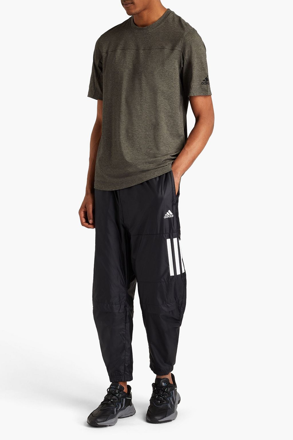 ADIDAS Tapered printed shell track pants