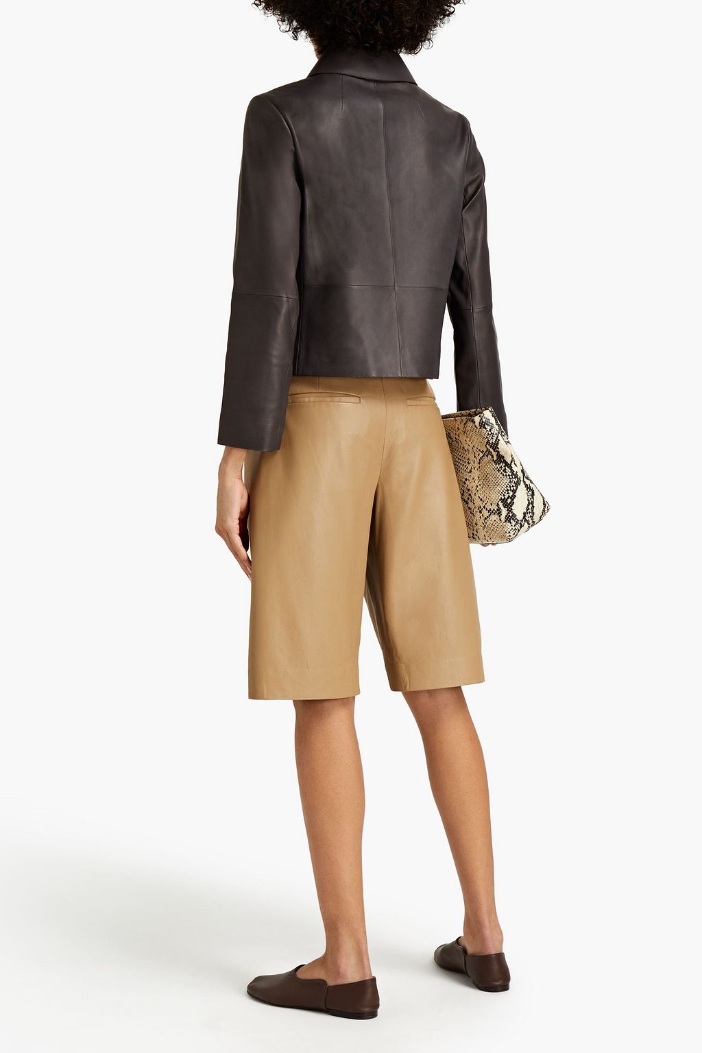 Dark brown Leather jacket | Sale up to 