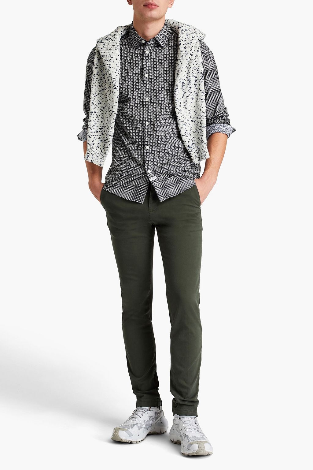KENZO Printed cotton-poplin shirt