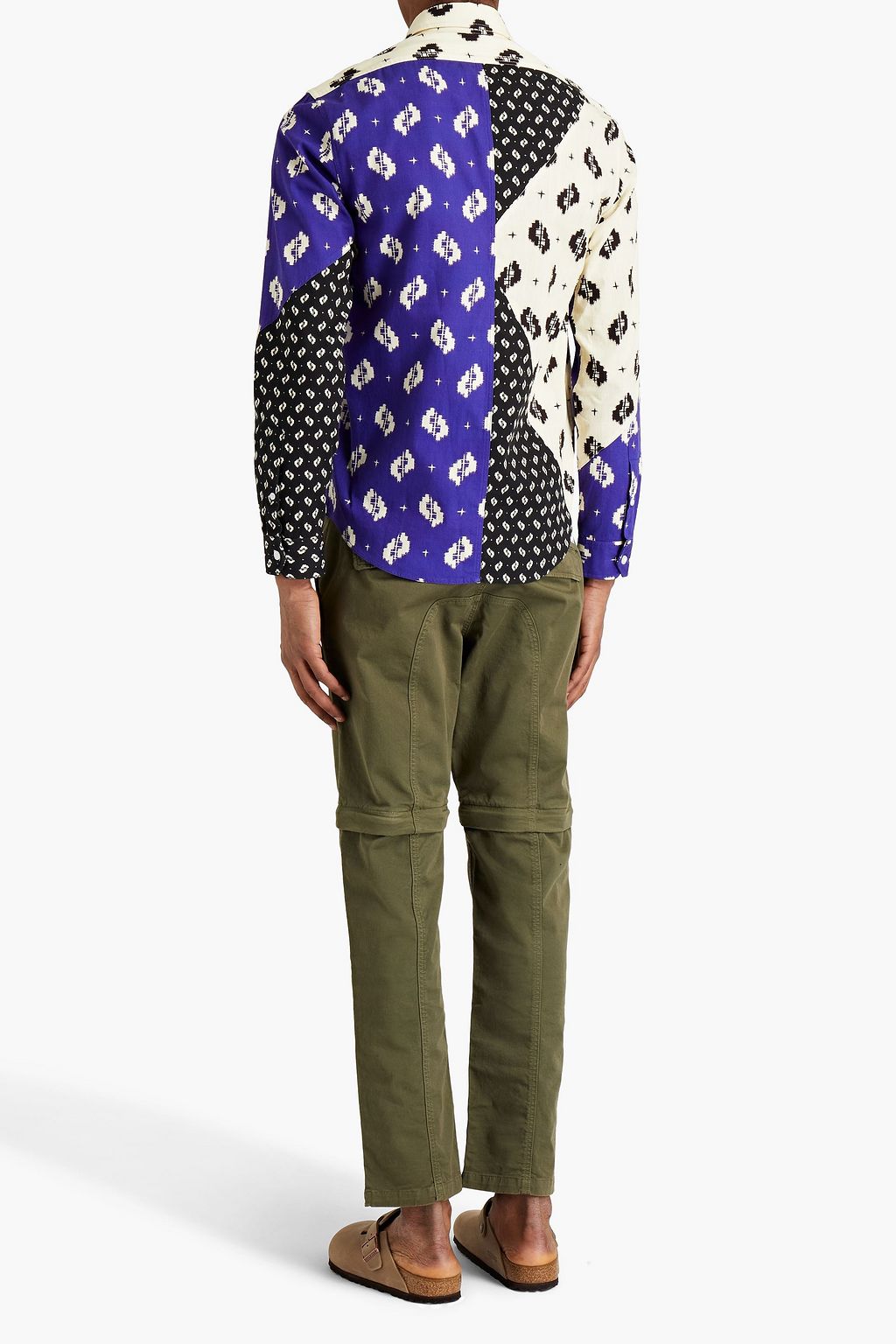 KENZO Patchwork-effect printed cotton shirt