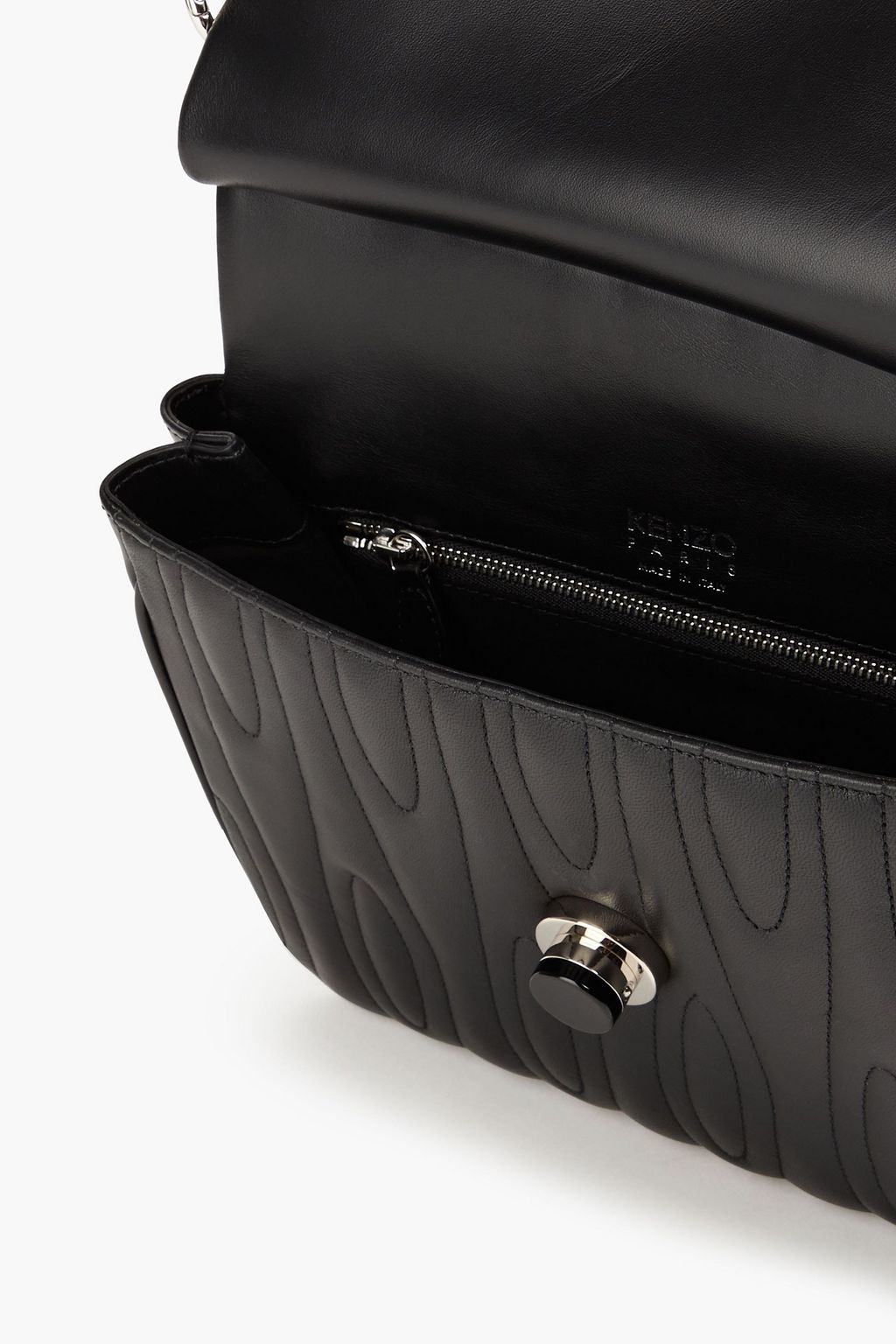 KENZO Eye embellished quilted leather shoulder bag THE