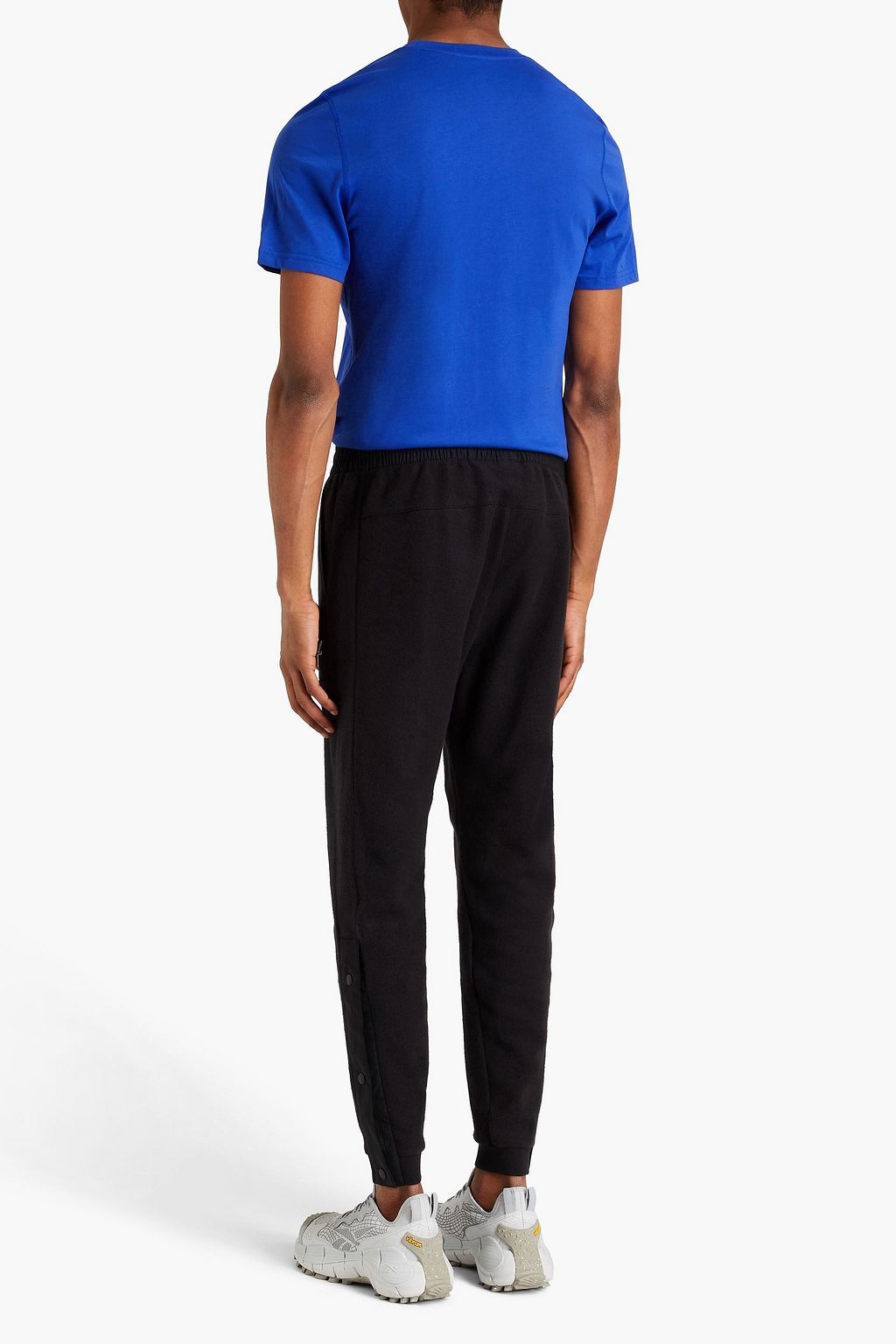 REEBOK Tapered shell-paneled paper-blend fleece sweatpants