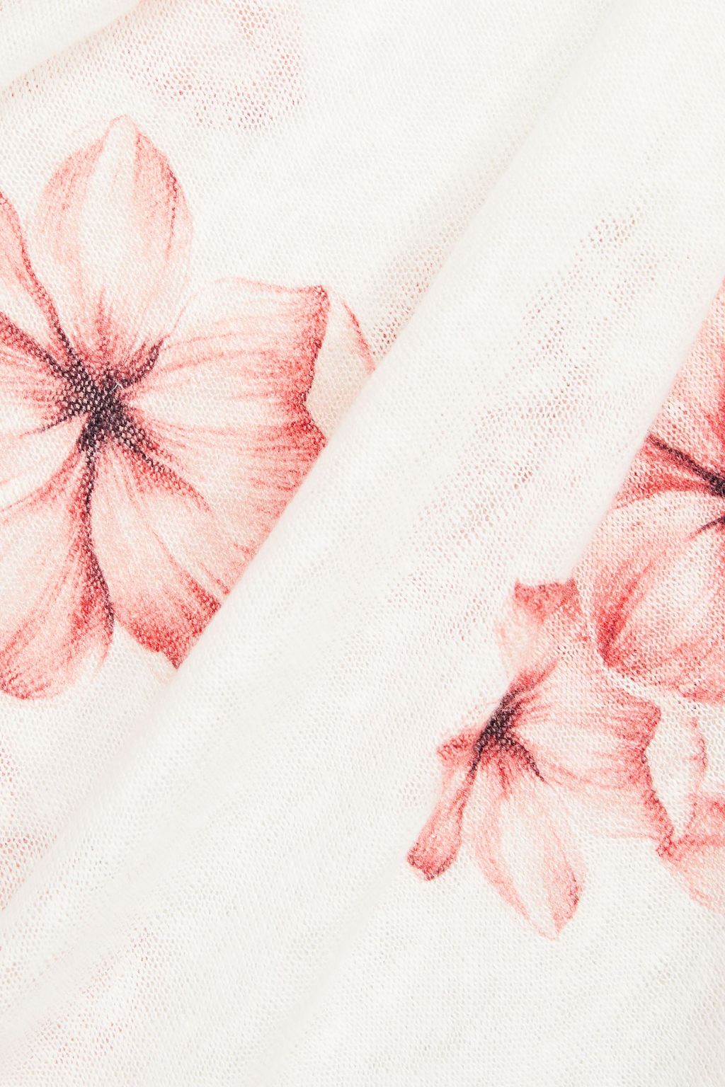 MAJESTIC FILATURES Wrap-effect floral-print slub linen-jersey mini skirt