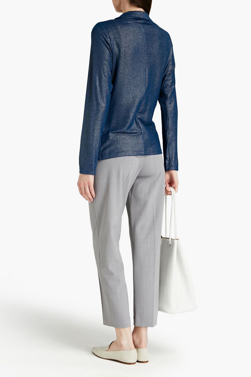 MAJESTIC FILATURES Metallic French terry blazer