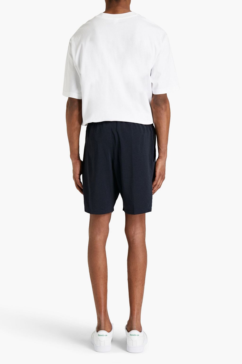 REEBOK Printed stretch-jacquard shorts