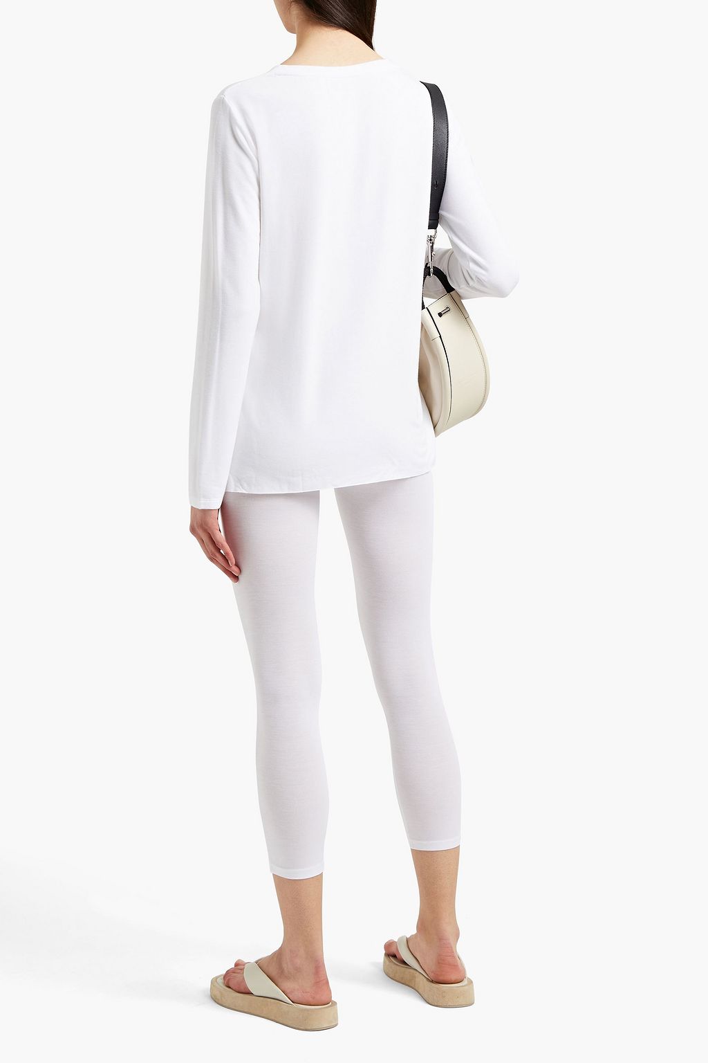 MAJESTIC FILATURES Cropped stretch-jersey leggings