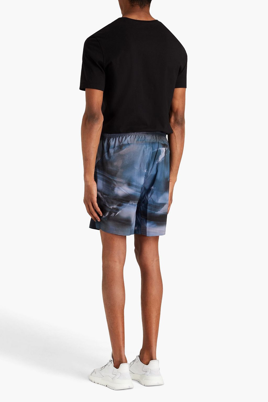 REEBOK Austin tie-dyed shell drawstring shorts