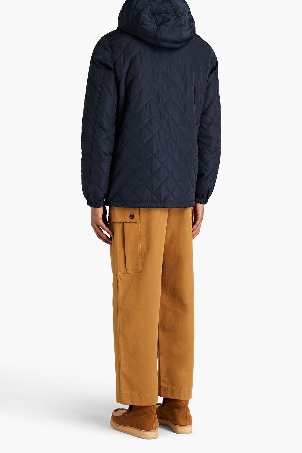 KENZO Embroidered quilted shell hooded jacket