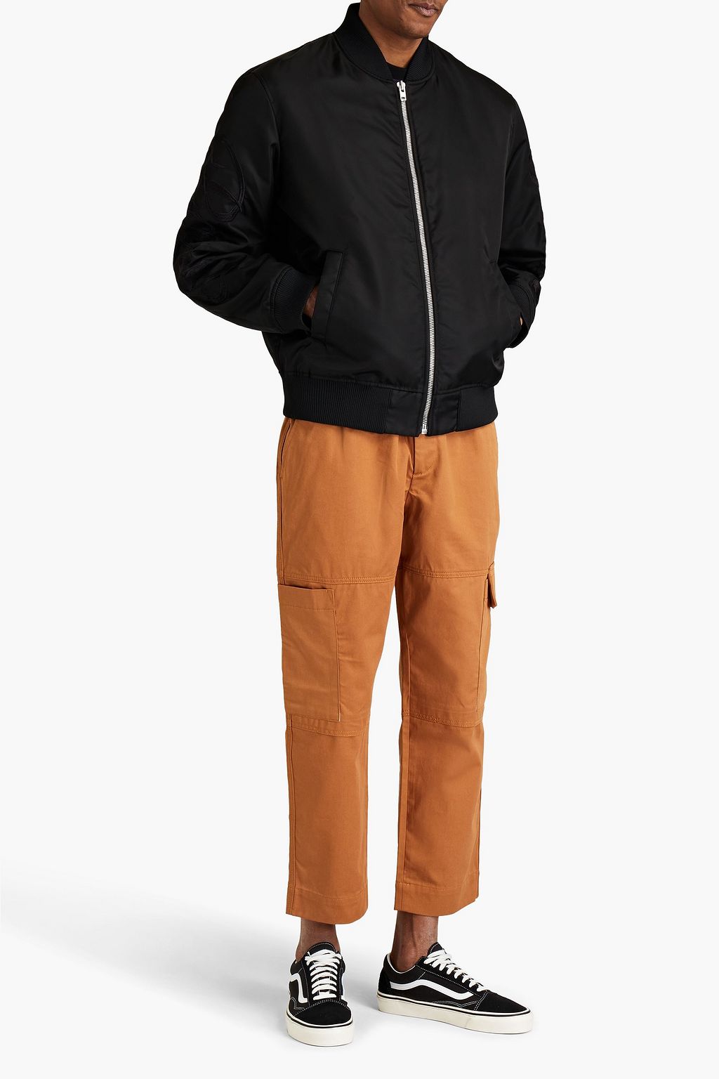 KENZO Logo-embroidered shell bomber jacket