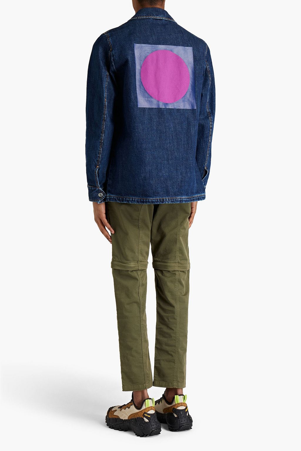 KENZO Logo-embroidered printed denim jacket