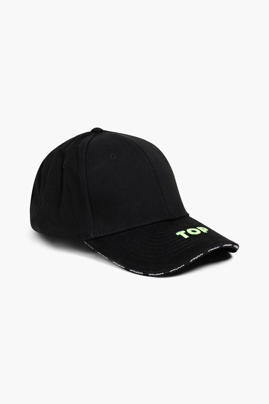 Embroidered cotton-twill baseball cap 