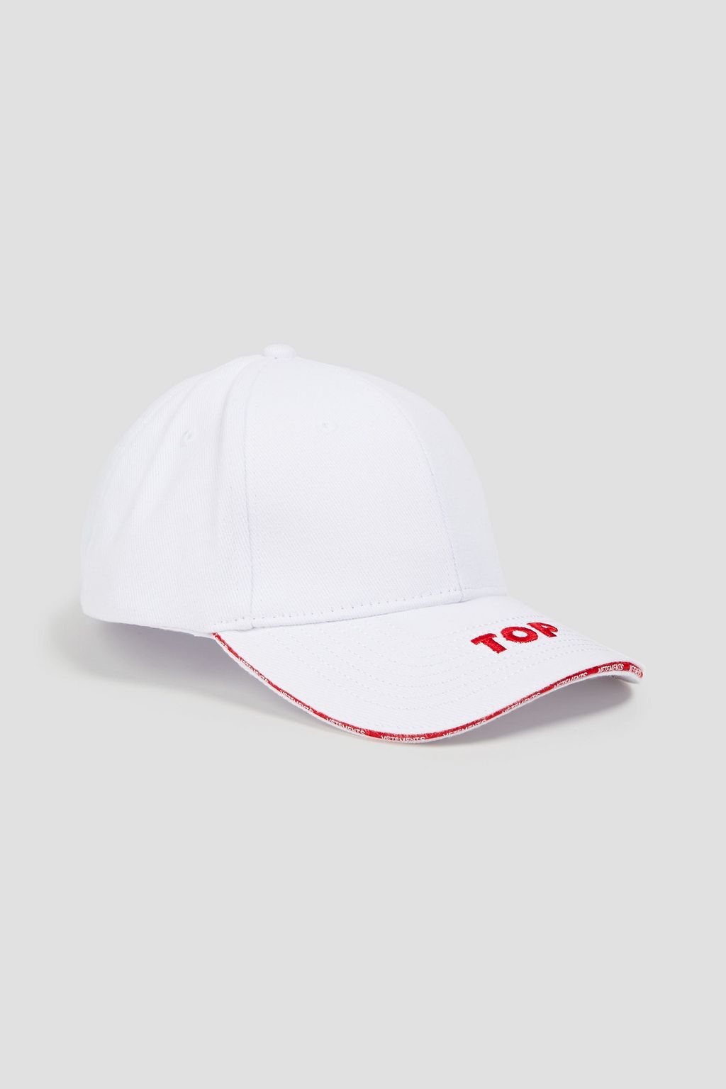 Embroidered cotton-twill baseball cap 