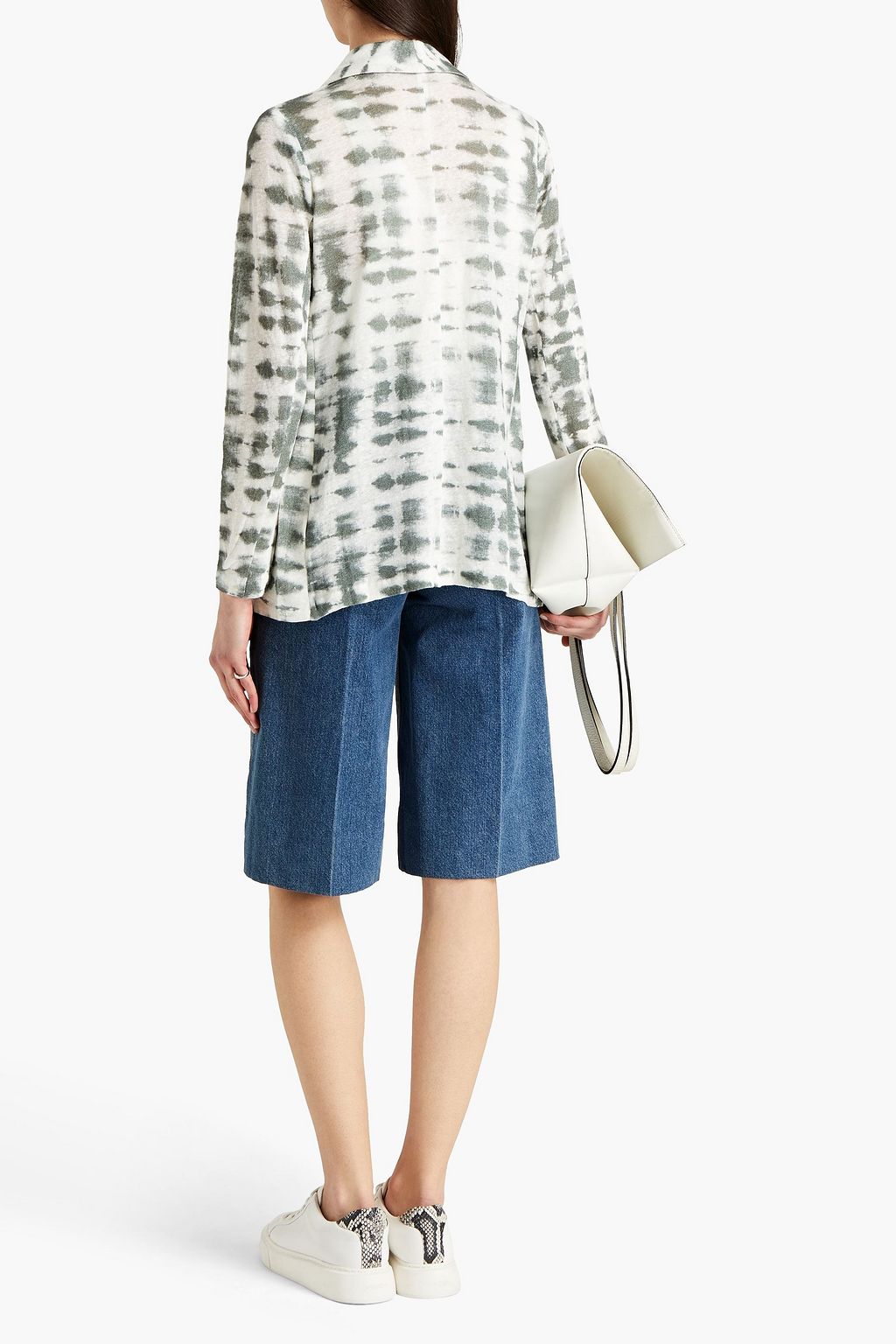 MAJESTIC FILATURES Tie-dyed slub linen-jersey blazer