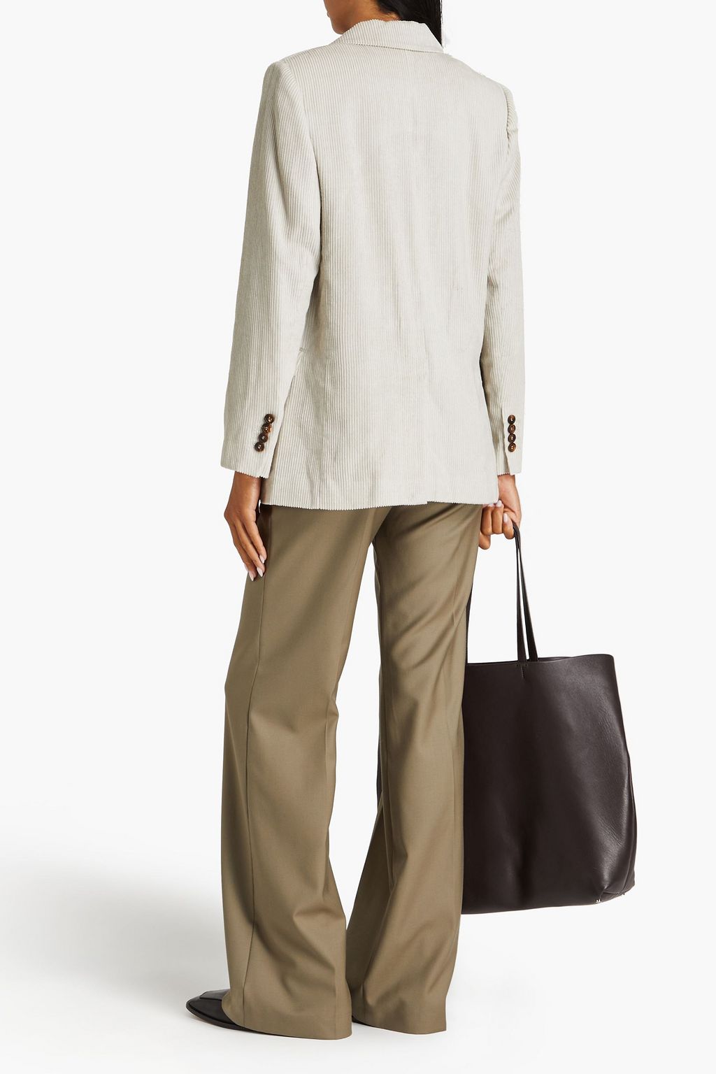 BRUNELLO CUCINELLI リネン混コーデュロイ ブレザー ビーズ付き
