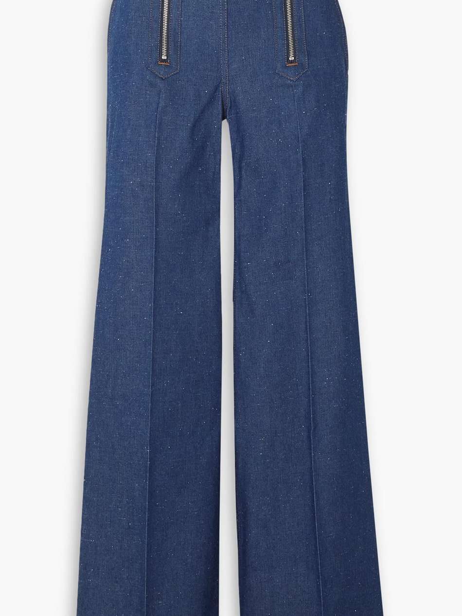 high-rise wide-leg jeans