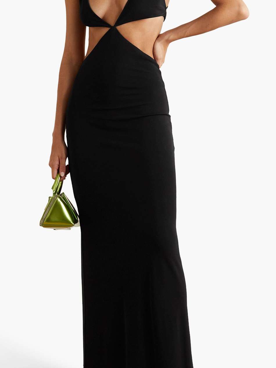 cutout jersey maxi dress