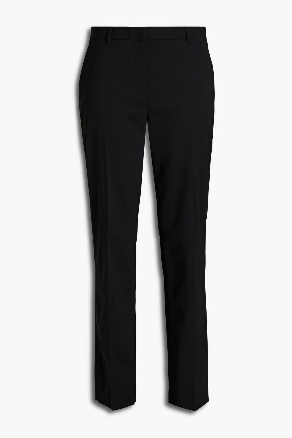 Black Stretch-wool straight-leg pants 