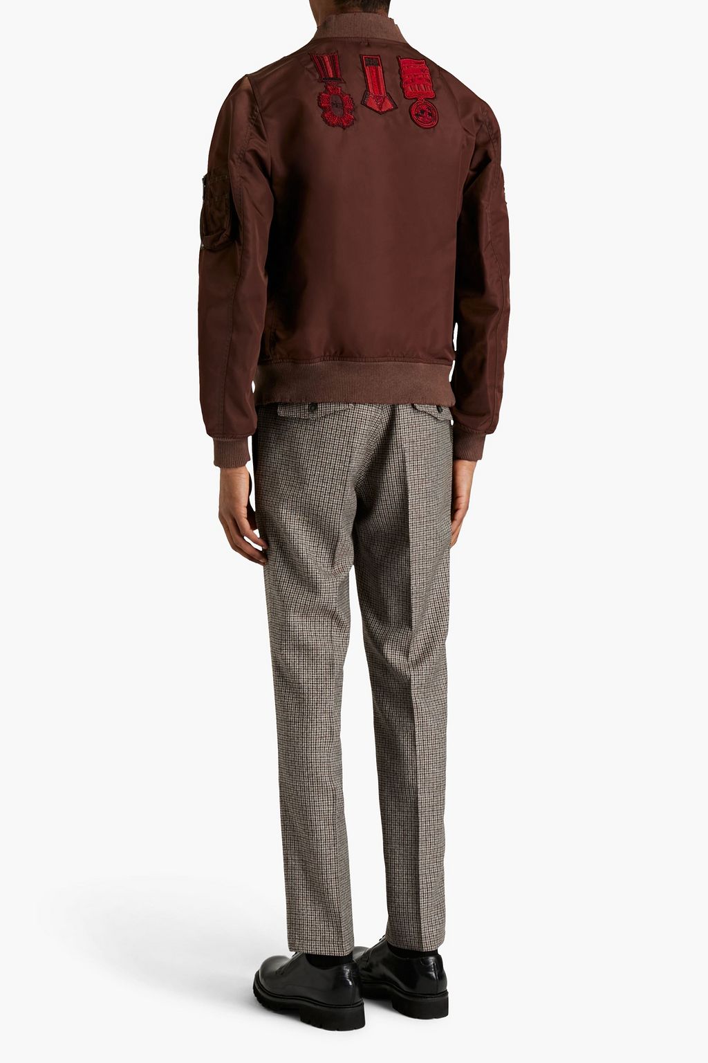 VALENTINO Appliquéd shell bomber jacket