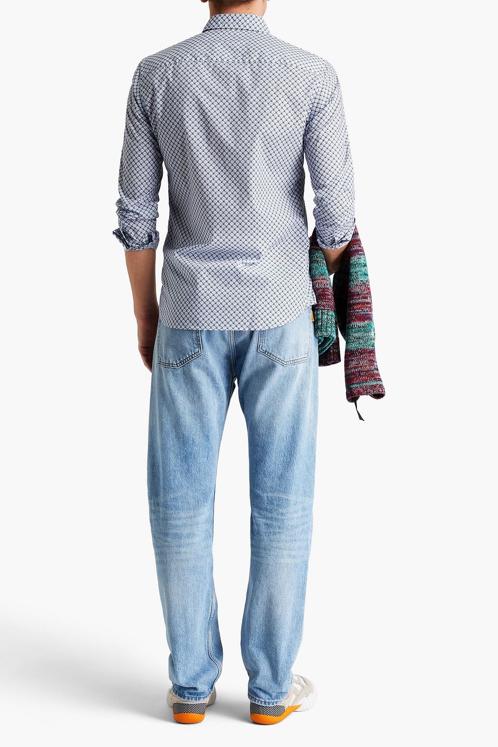 KENZO Slim-fit printed cotton-poplin shirt