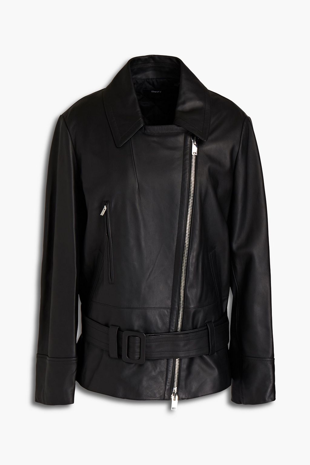 belted jacket black
