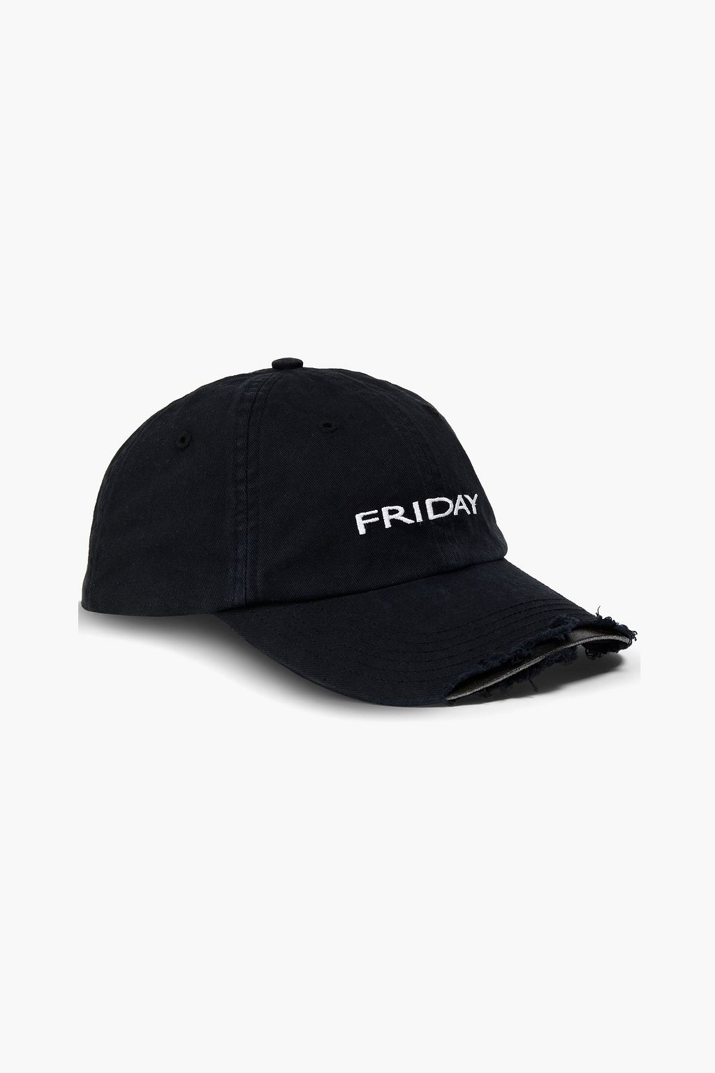 Embroidered cotton-twill baseball cap 