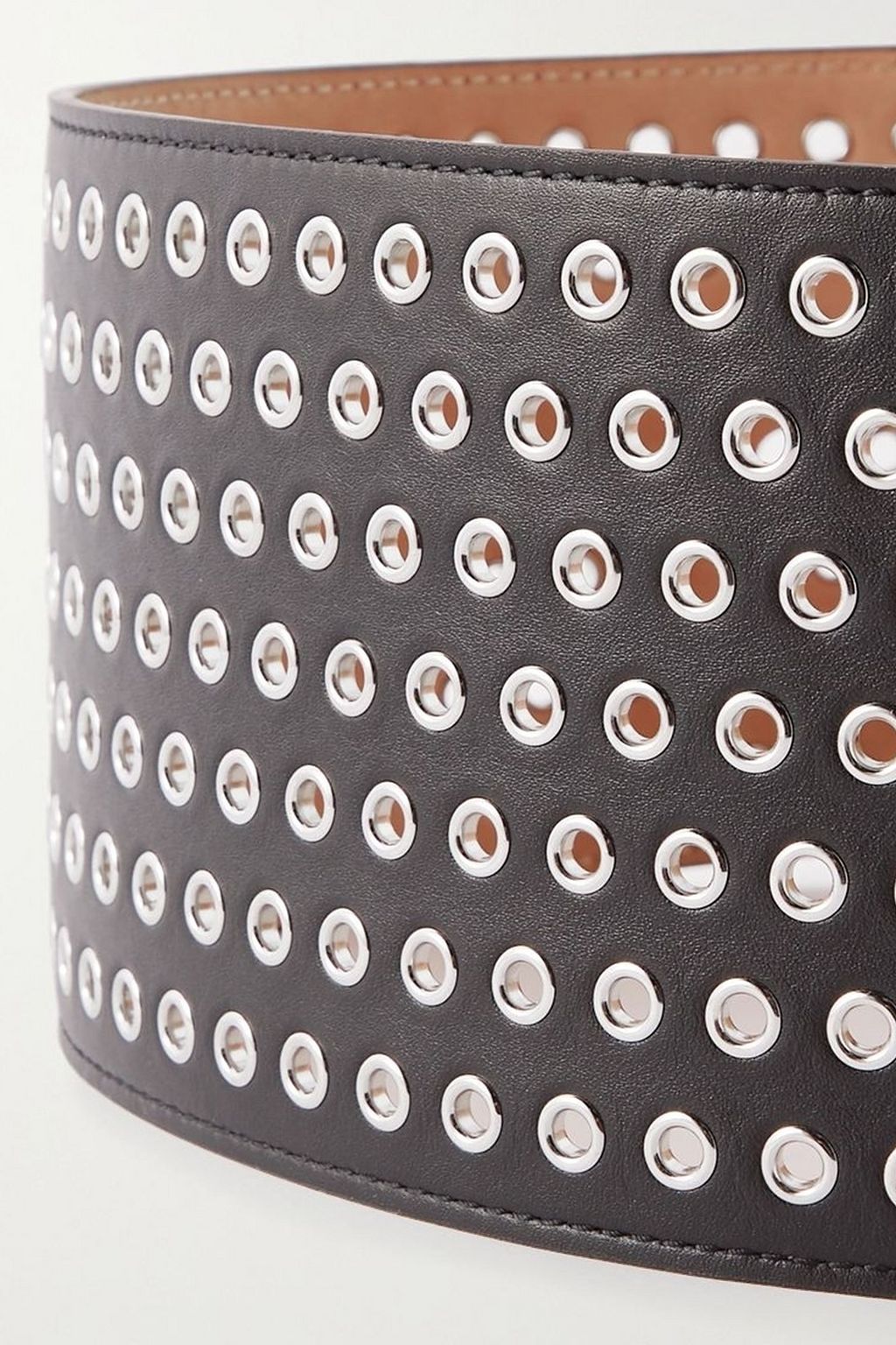 ALAÏA Embellished leather waist belt