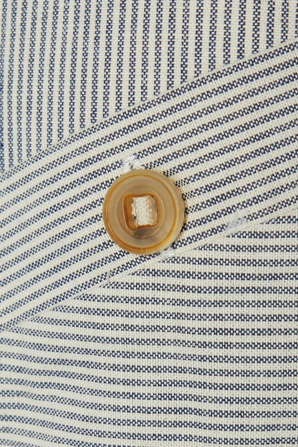 ULLA JOHNSON Lennox belted striped cotton-canvas straight-leg pants