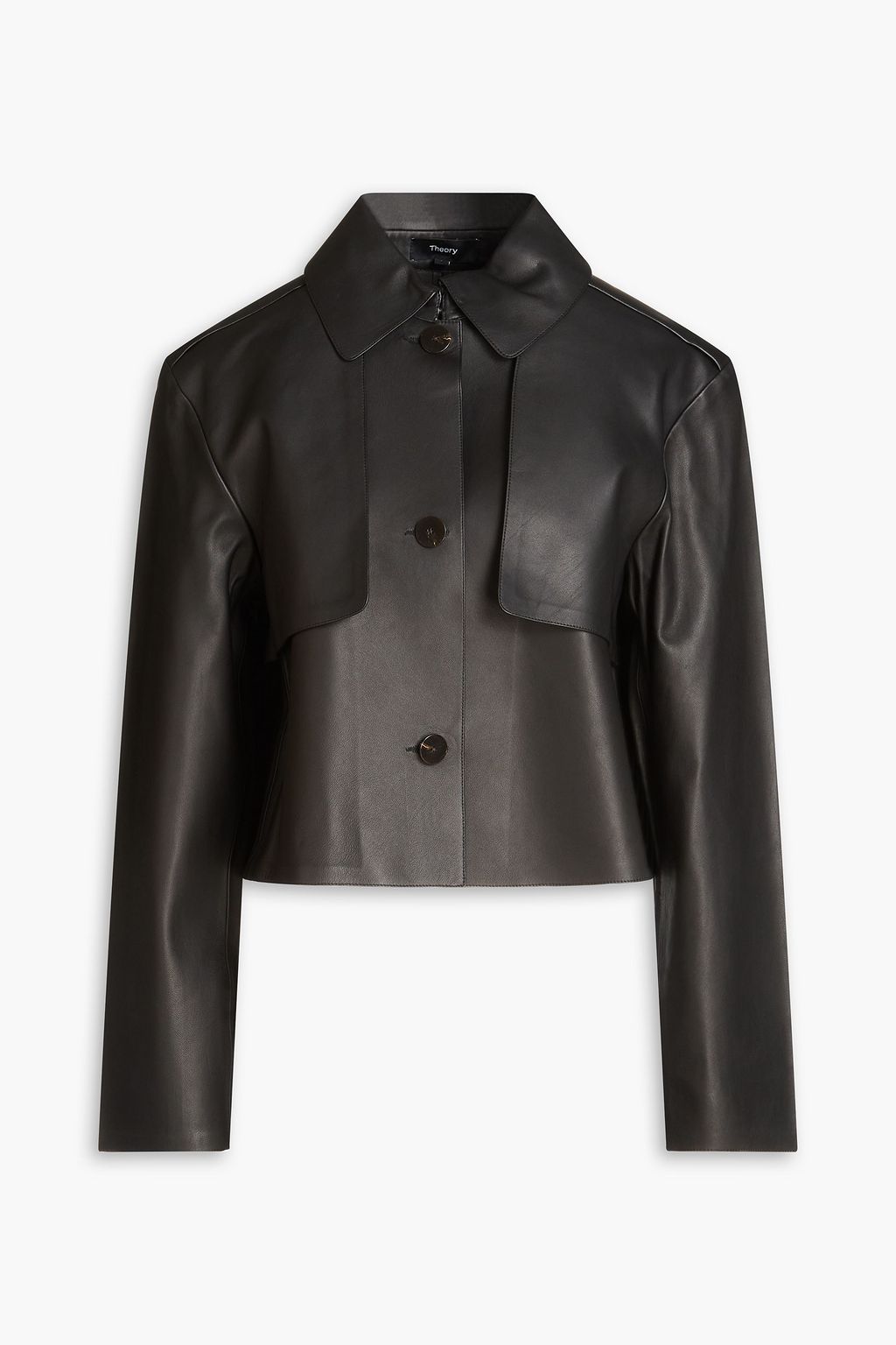 THEORY Cropped leather jacket | THE OUTNET