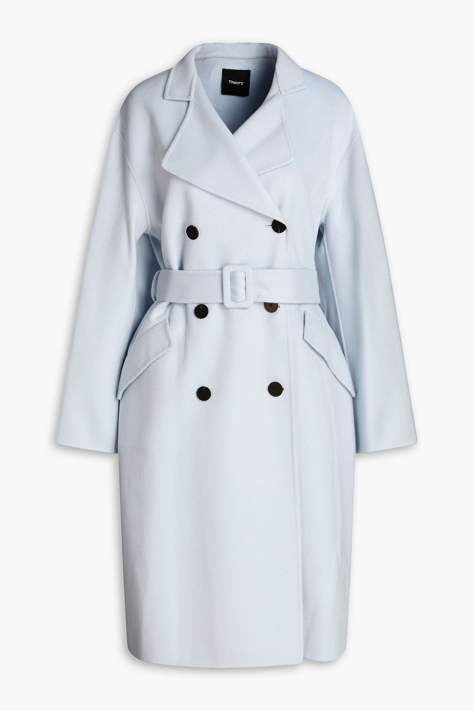 Double-breasted wool and cashmere-blend felt coat