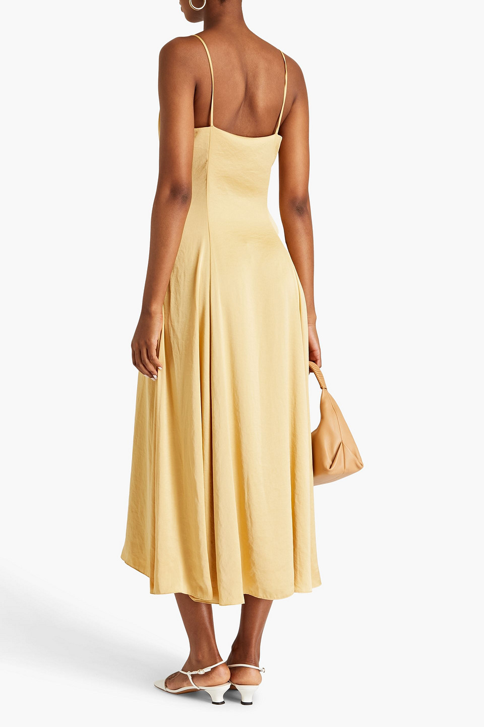  Theory - Midikleid Aus Satin - Gelb - Us 0 