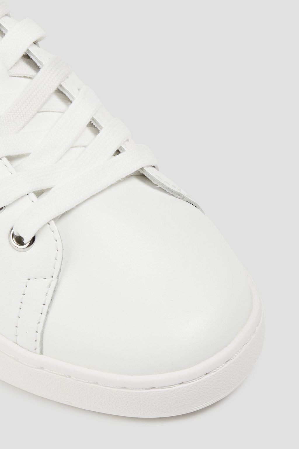 MAJE Studded leather sneakers