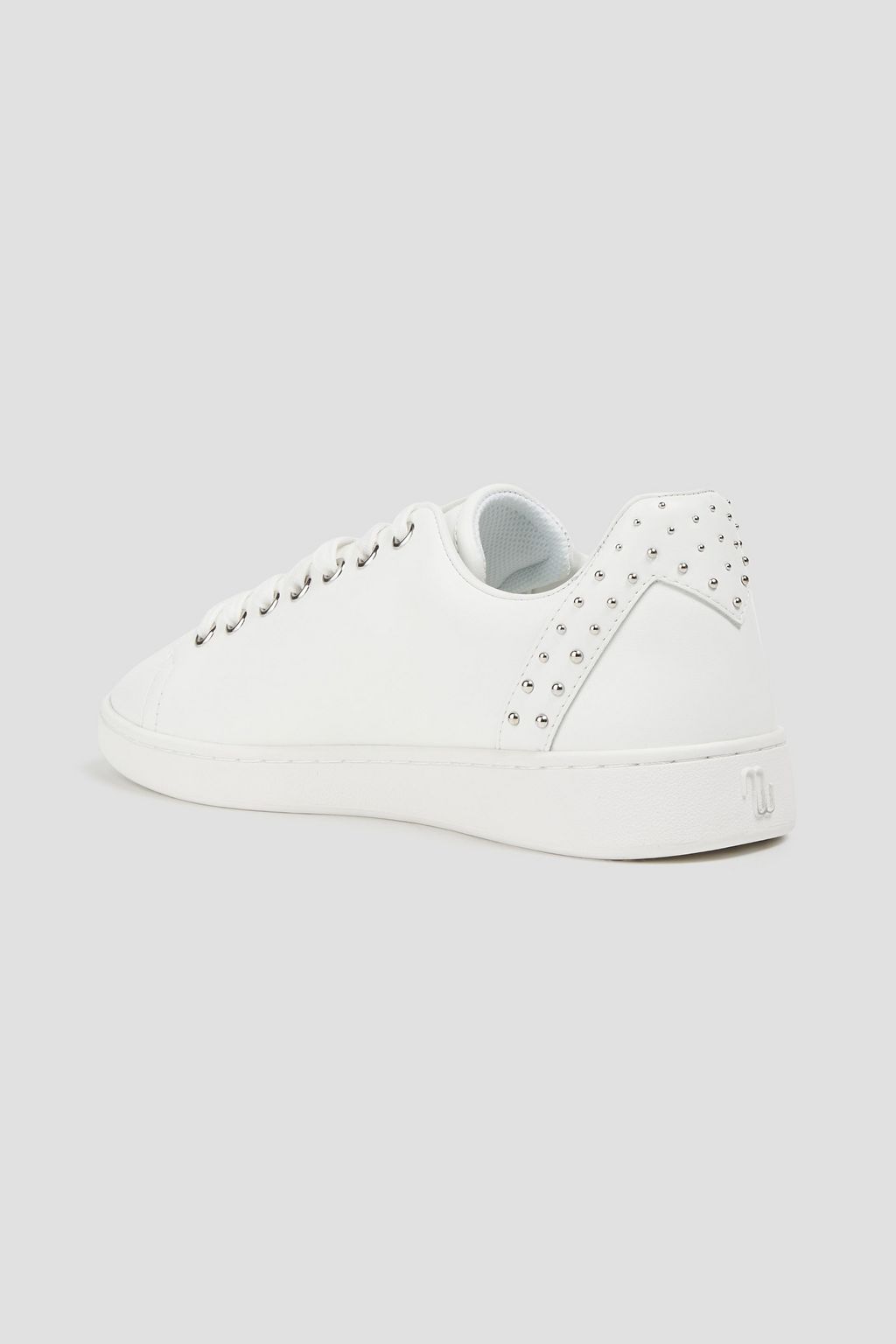 MAJE Studded leather sneakers