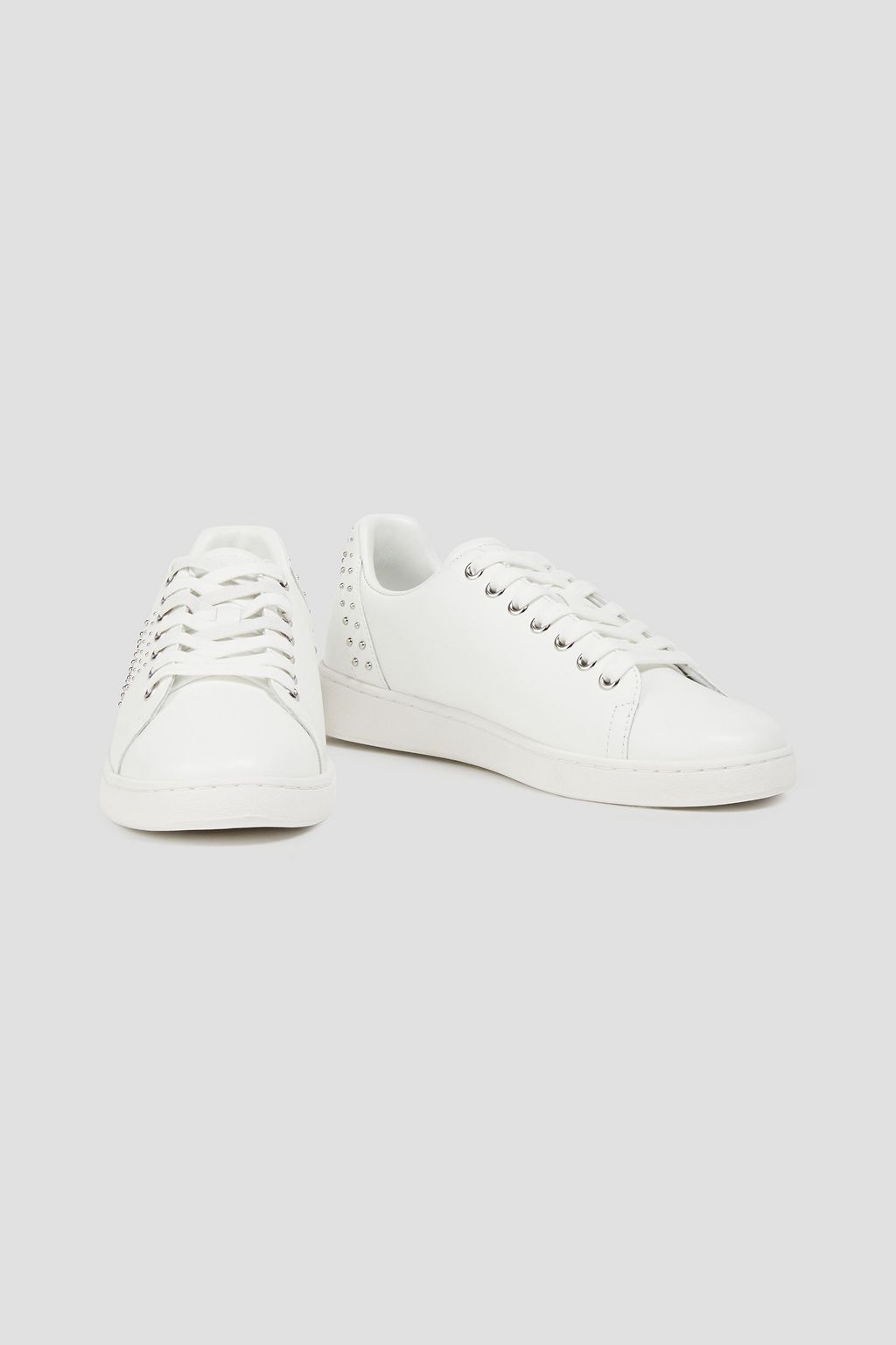 MAJE Studded leather sneakers