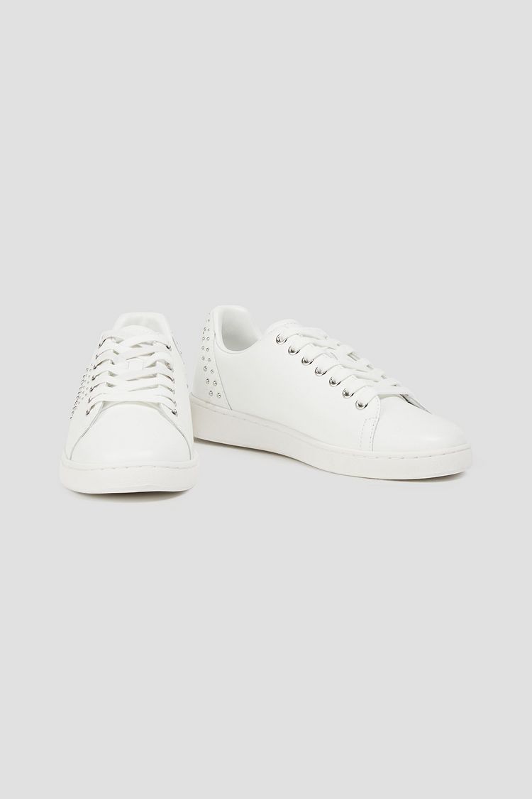 MAJE Studded leather sneakers THE