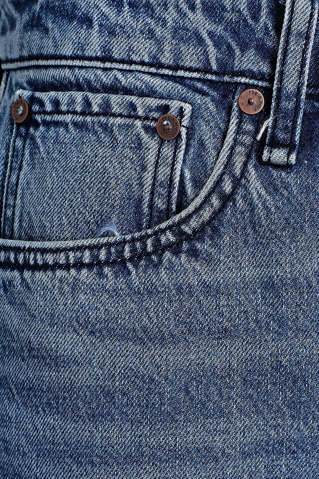 RAG & BONE بنطلون جينز ’روزا’ بقصة بوي فريند بلون باهت